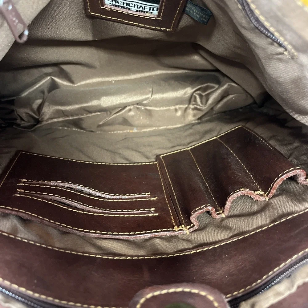 VINTAGE Frye Cognac Brown Leather Hobo Medium‎ Tote Bag